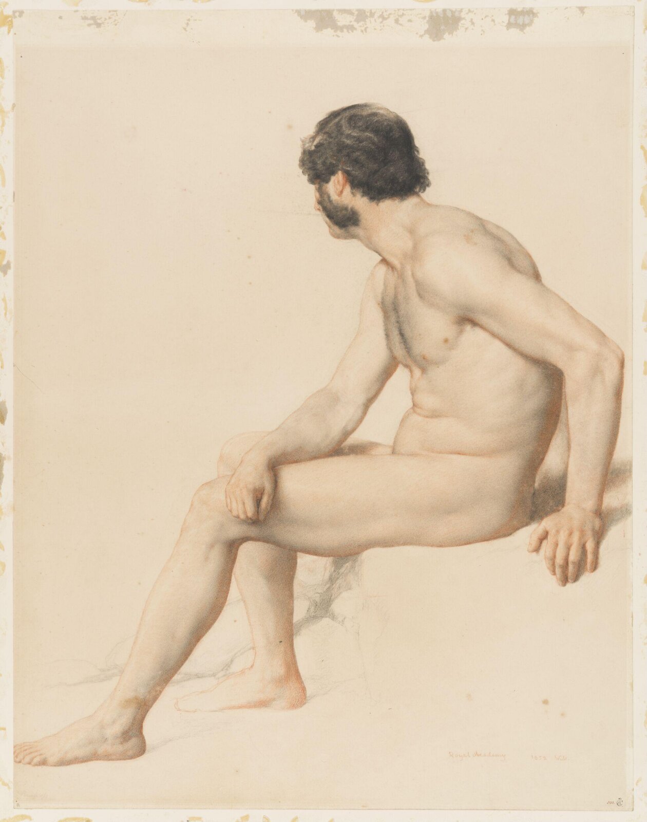 Seated Male Nude, William Mulready, 1852