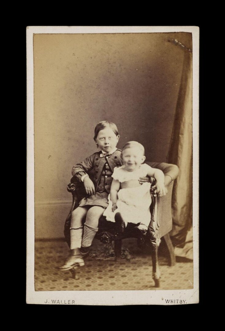 A portrait of two children image