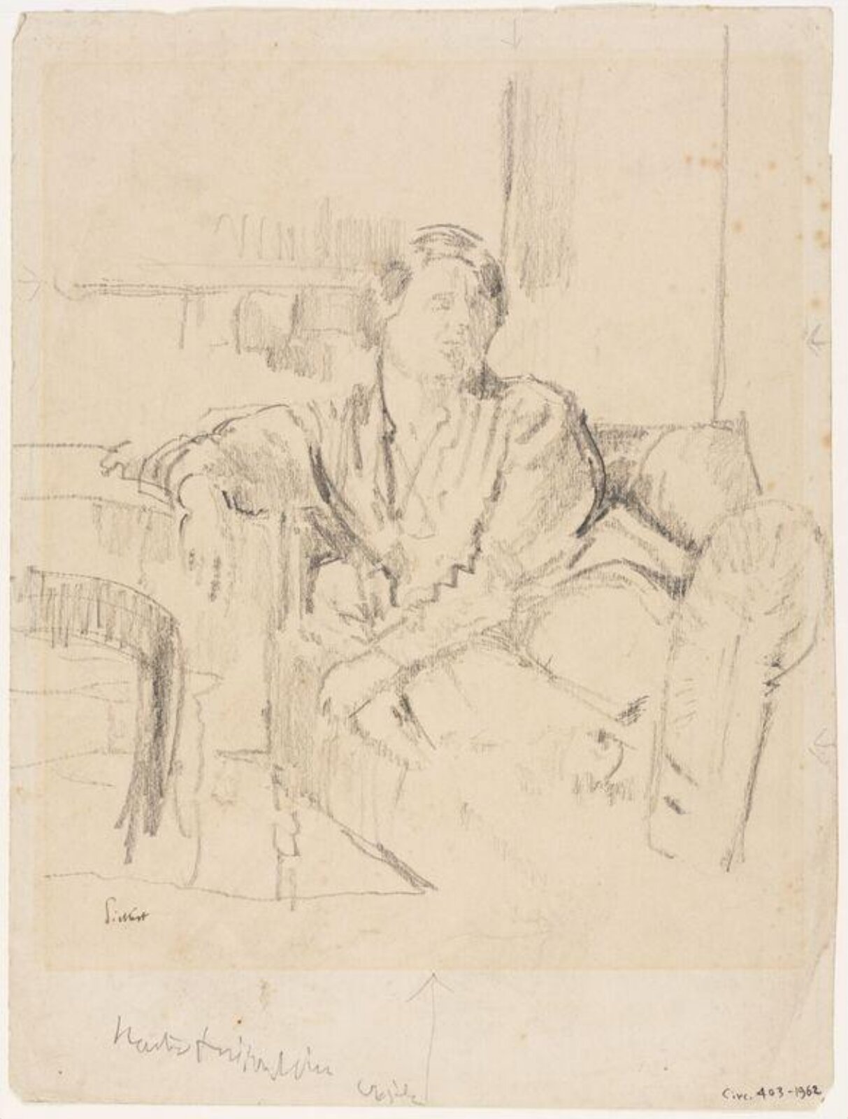 Woman on a sofa, Sickert