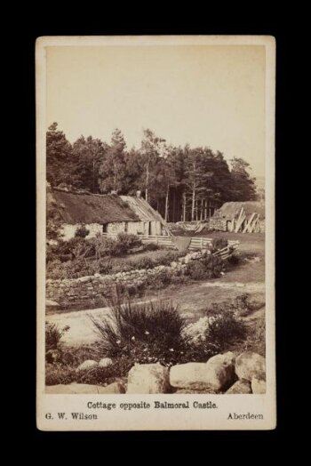 A photograph of 'Cottage opposite Balmoral Castle'