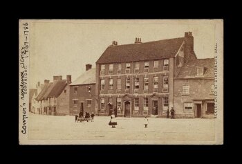 A photograph of 'Cowper's residence Olney 1767-1786'