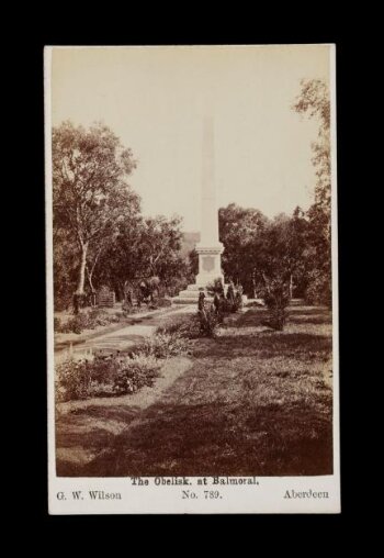 A photograph of 'The Obelisk, at Balmoral'