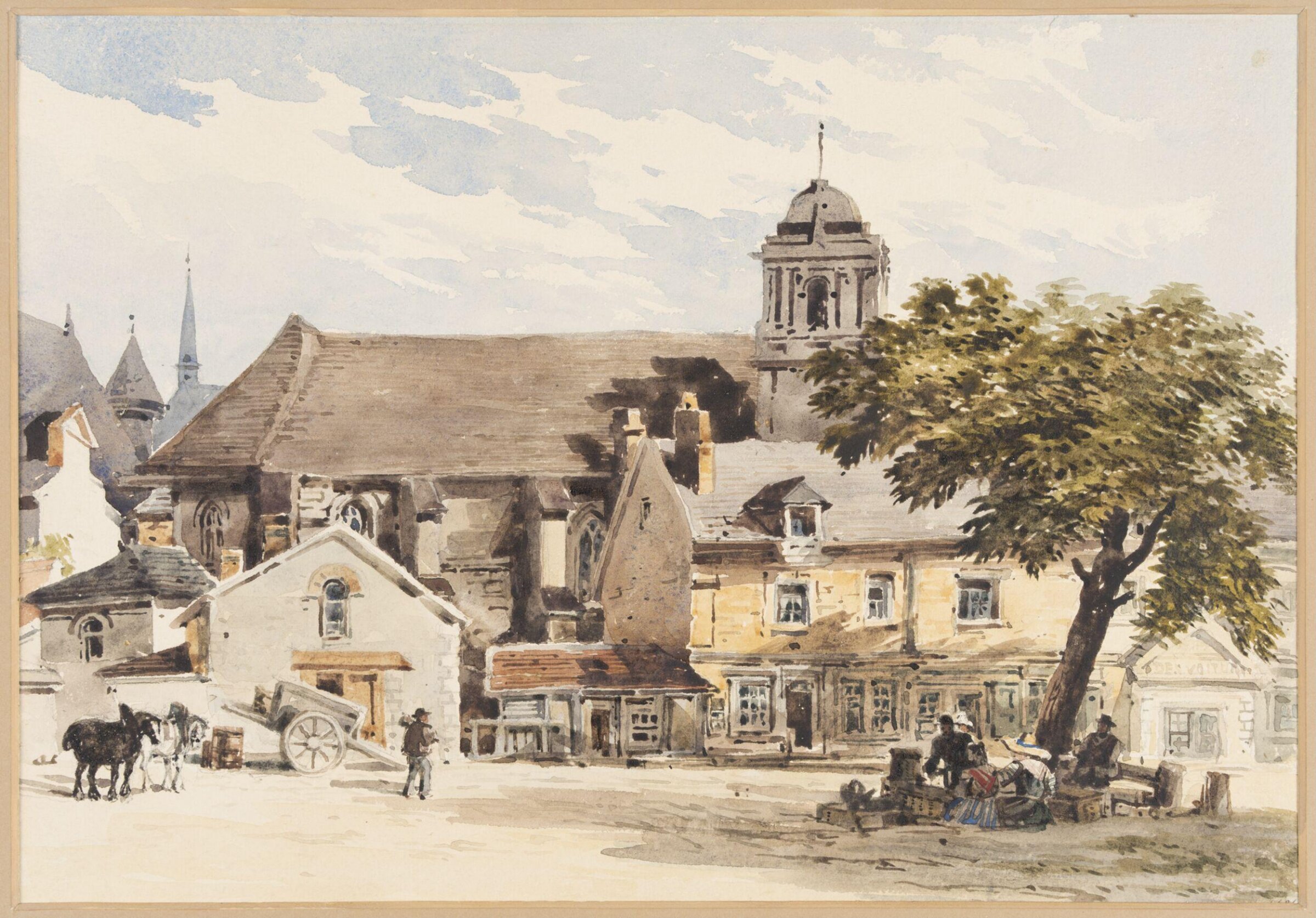 The Post House, Amboise, Charles Claude Pyne, c. 1822-1866