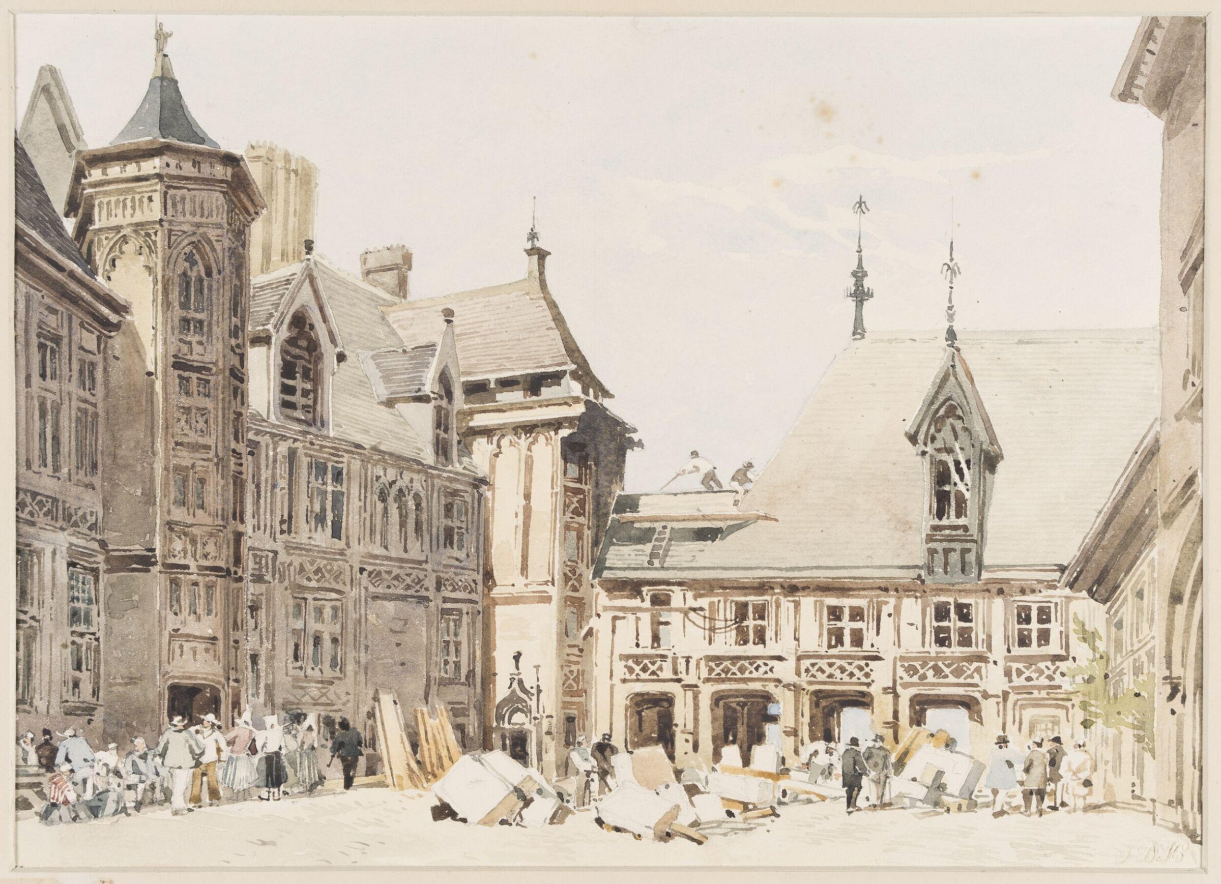 Bourges: House of Jacques Coeur, Charles Claude Pyne, c. 1822-1878