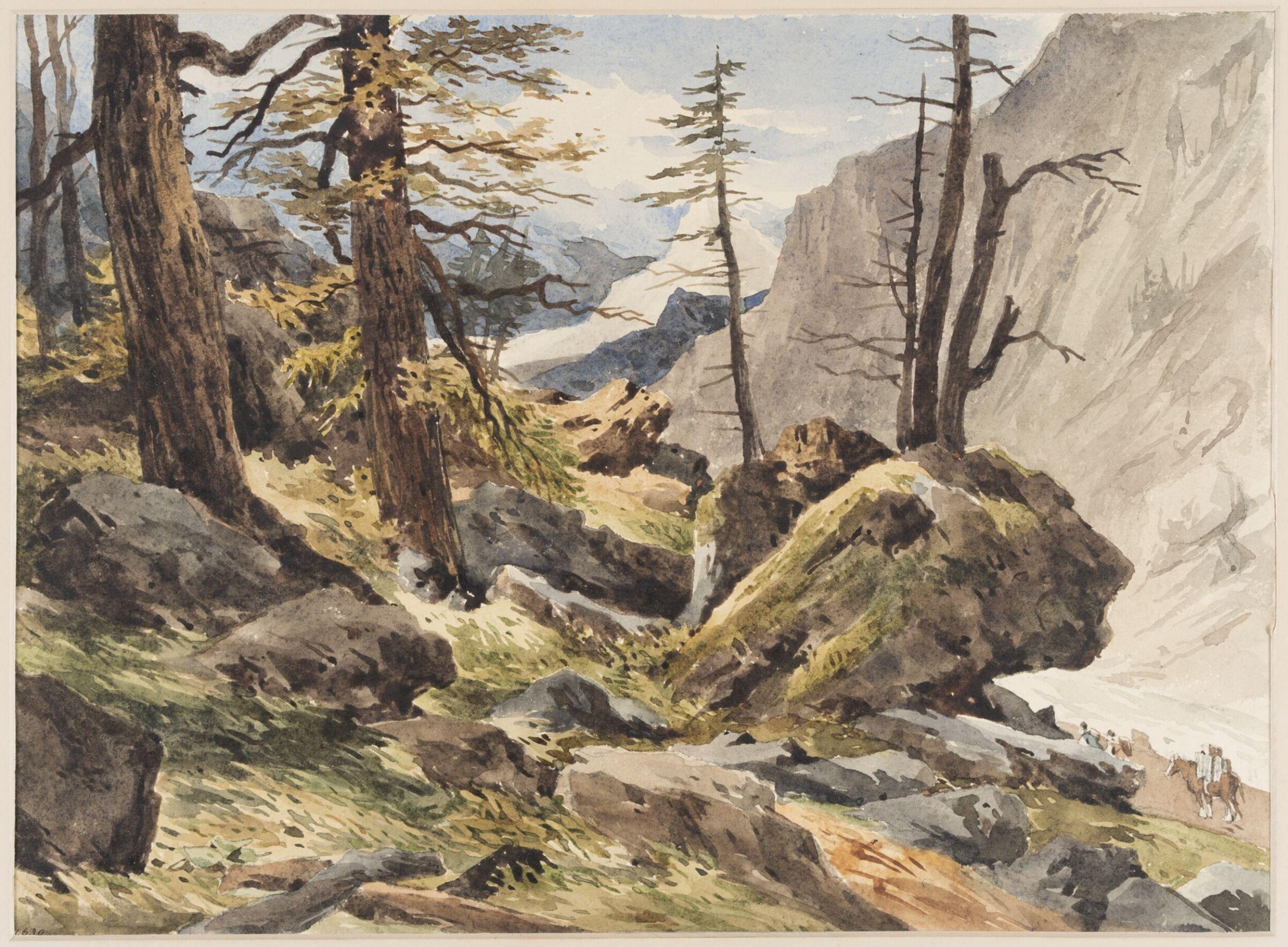 Road leading to  Zermatt, Switzerland, Charles Claude Pyne, c. 1822-1866