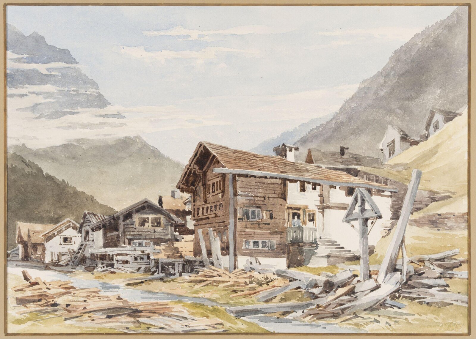 Watercolour, Charles Claude Pyne, c. 1822-1866