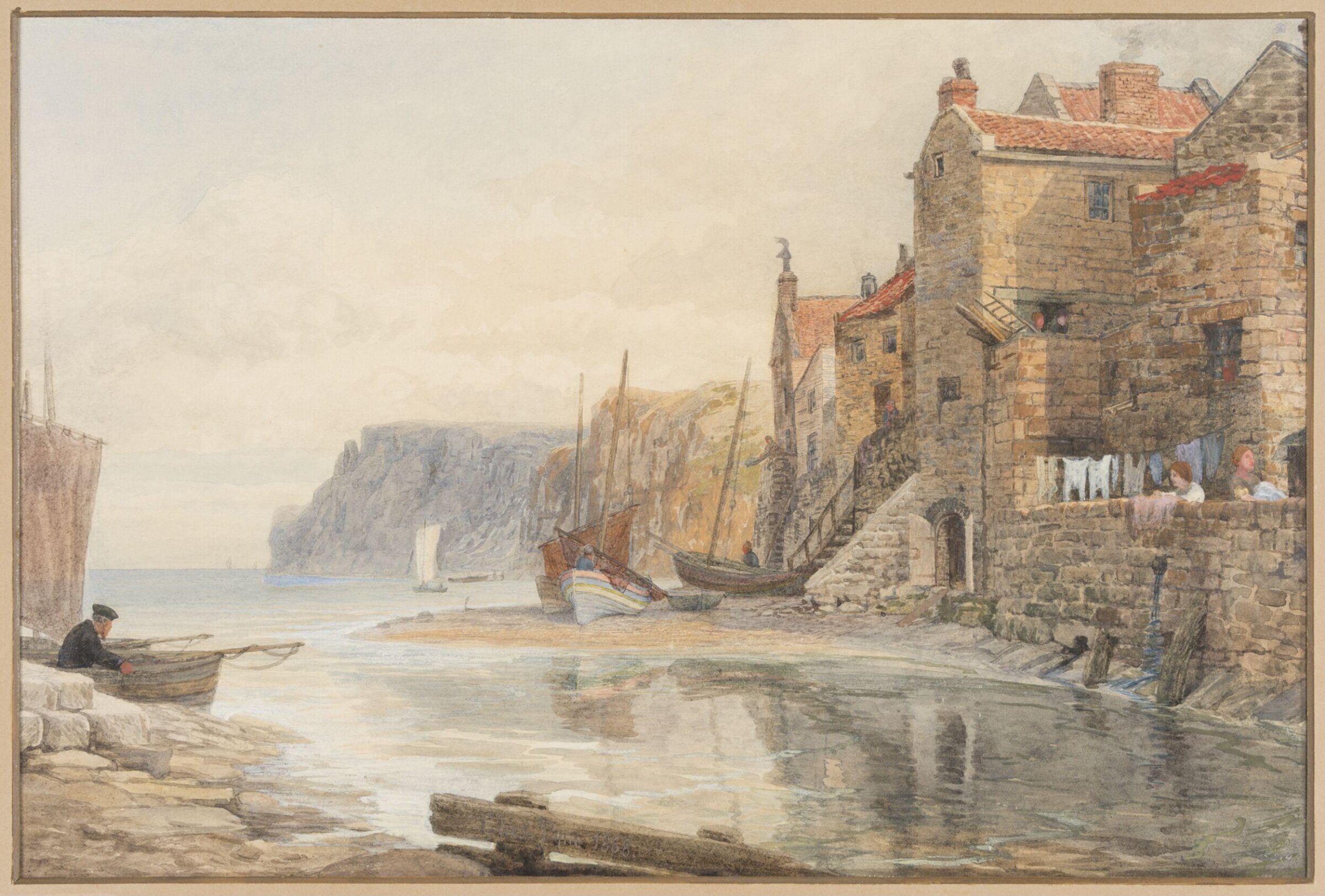 Staithes, Yorkshire, Charles Claude Pyne, 1868