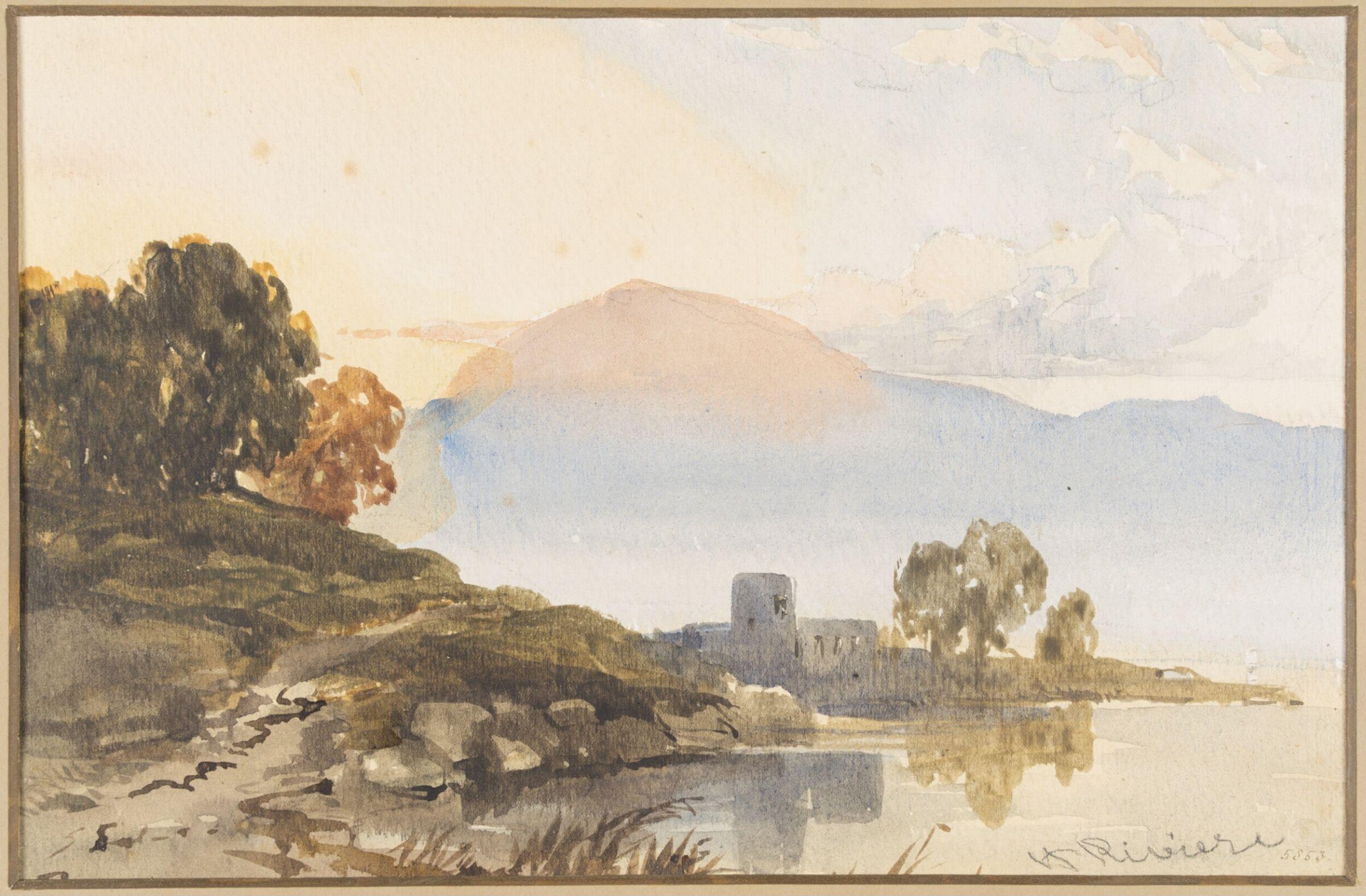 Mountain: Sunrise, henry riviere, 1811-1888