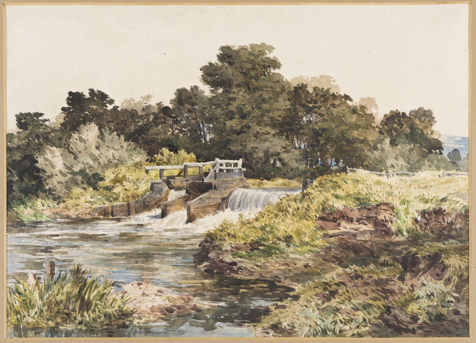 Study from nature: The Weir, Charles Claude Pyne, 19th century