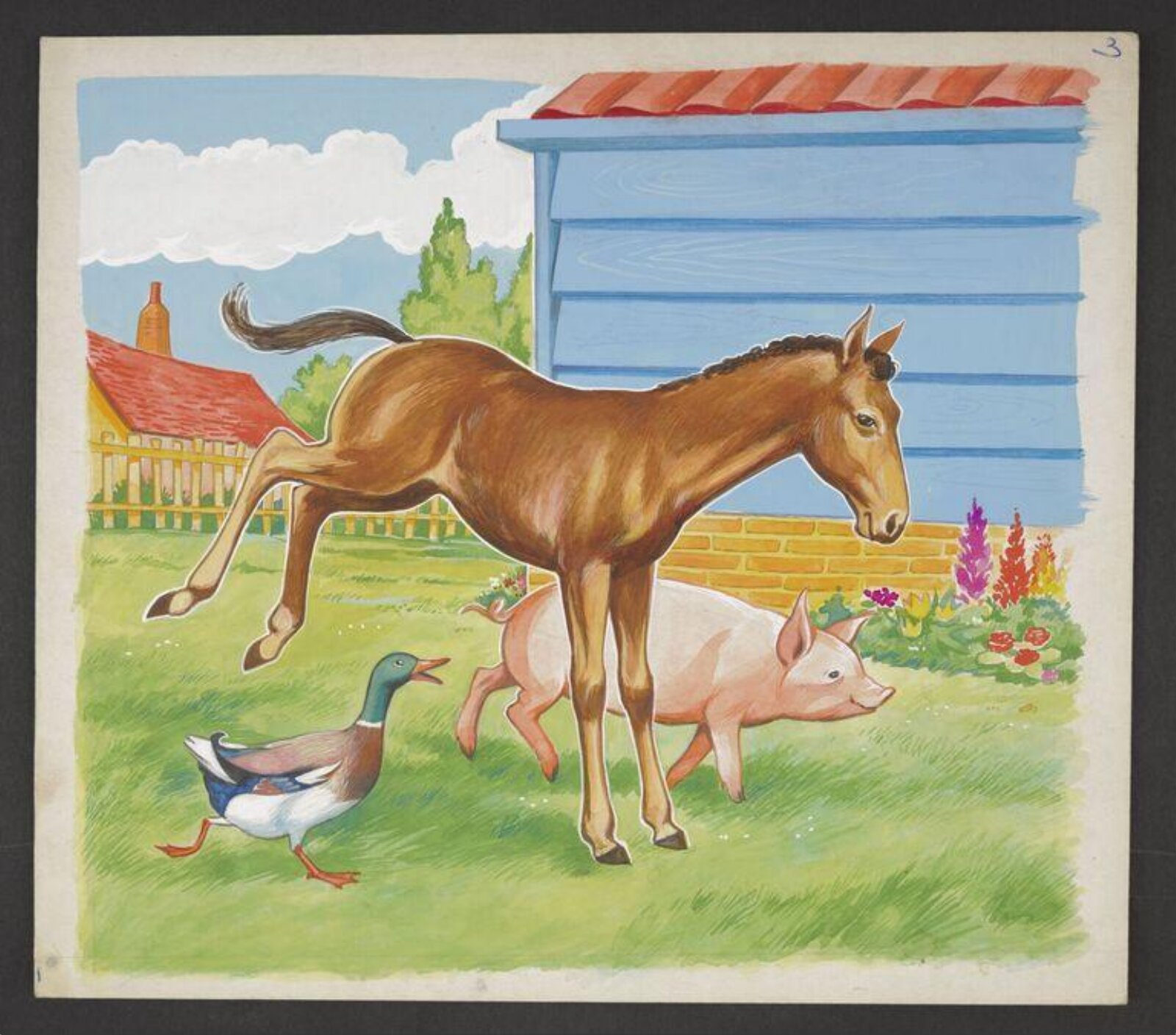 Watercolour painting, ca. 1950