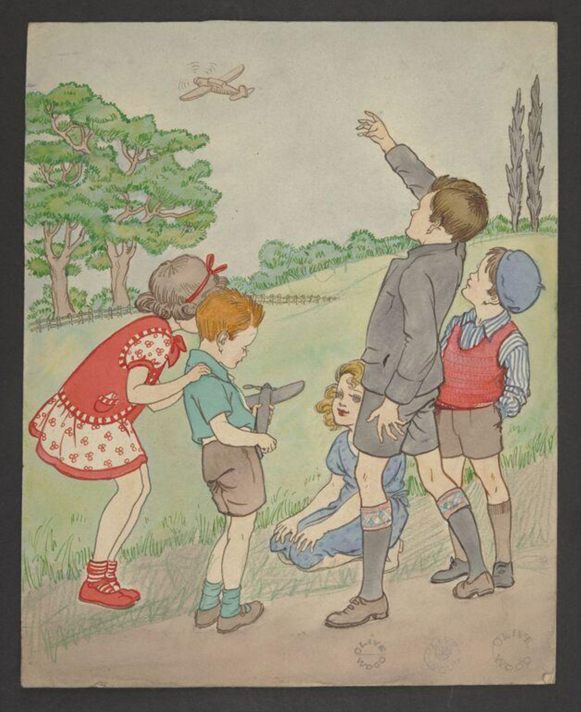 Watercolour painting, Olive Wood, 1940-1949