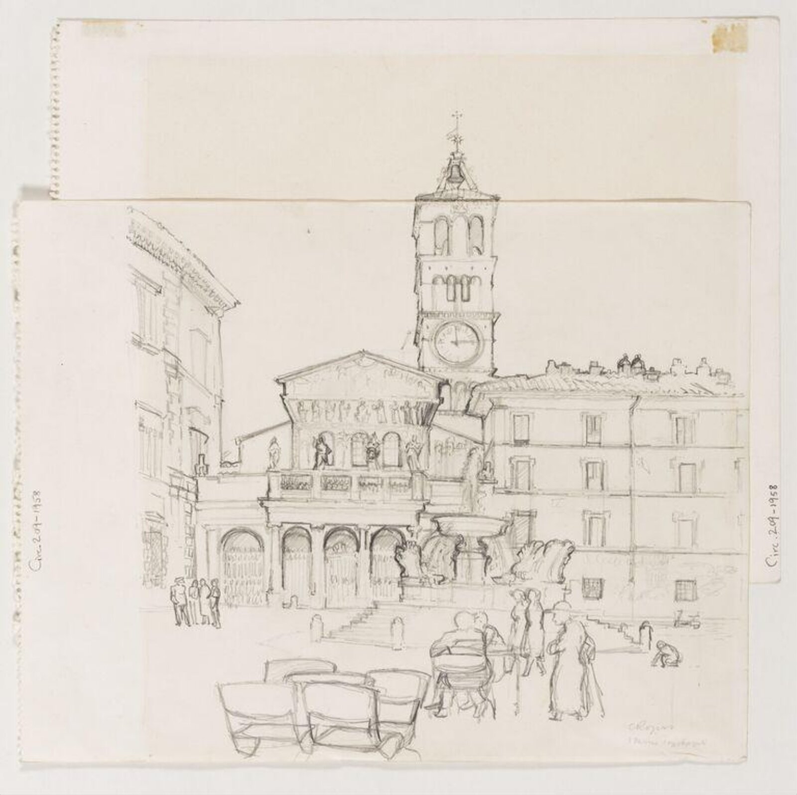 Drawing, Claude Rogers, 1951
