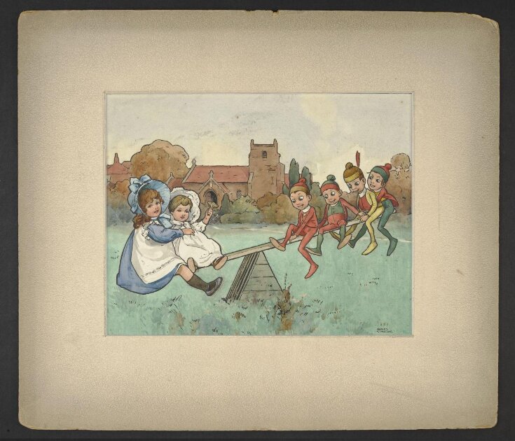 Children and elves on a see-saw top image