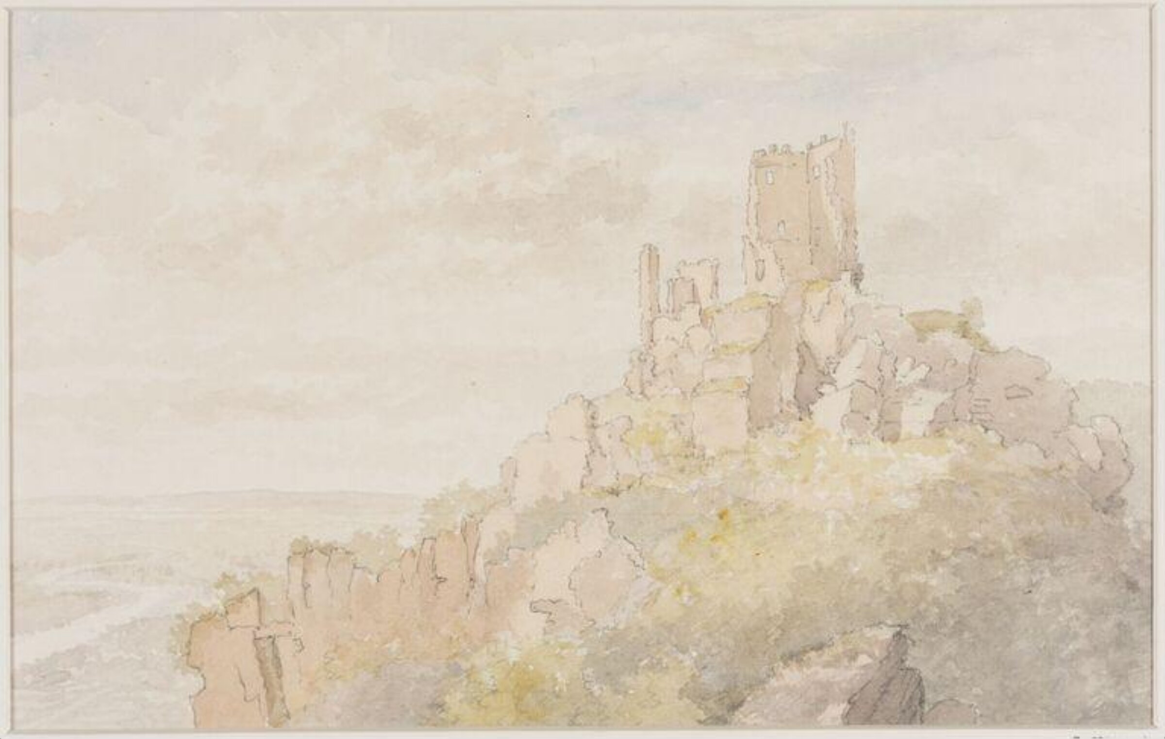The Drachenfals, Rhine, Thomas Brittain Vacher, 1874