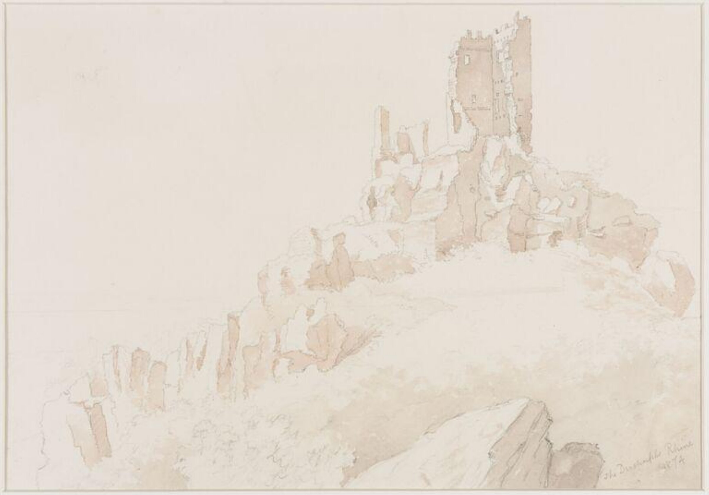 The Drachenfals, Rhine, Thomas Brittain Vacher, 1874