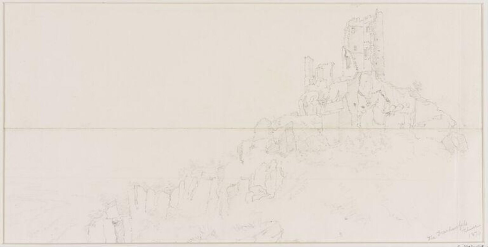 The Drachenfals, Rhine, Thomas Brittain Vacher, 1874