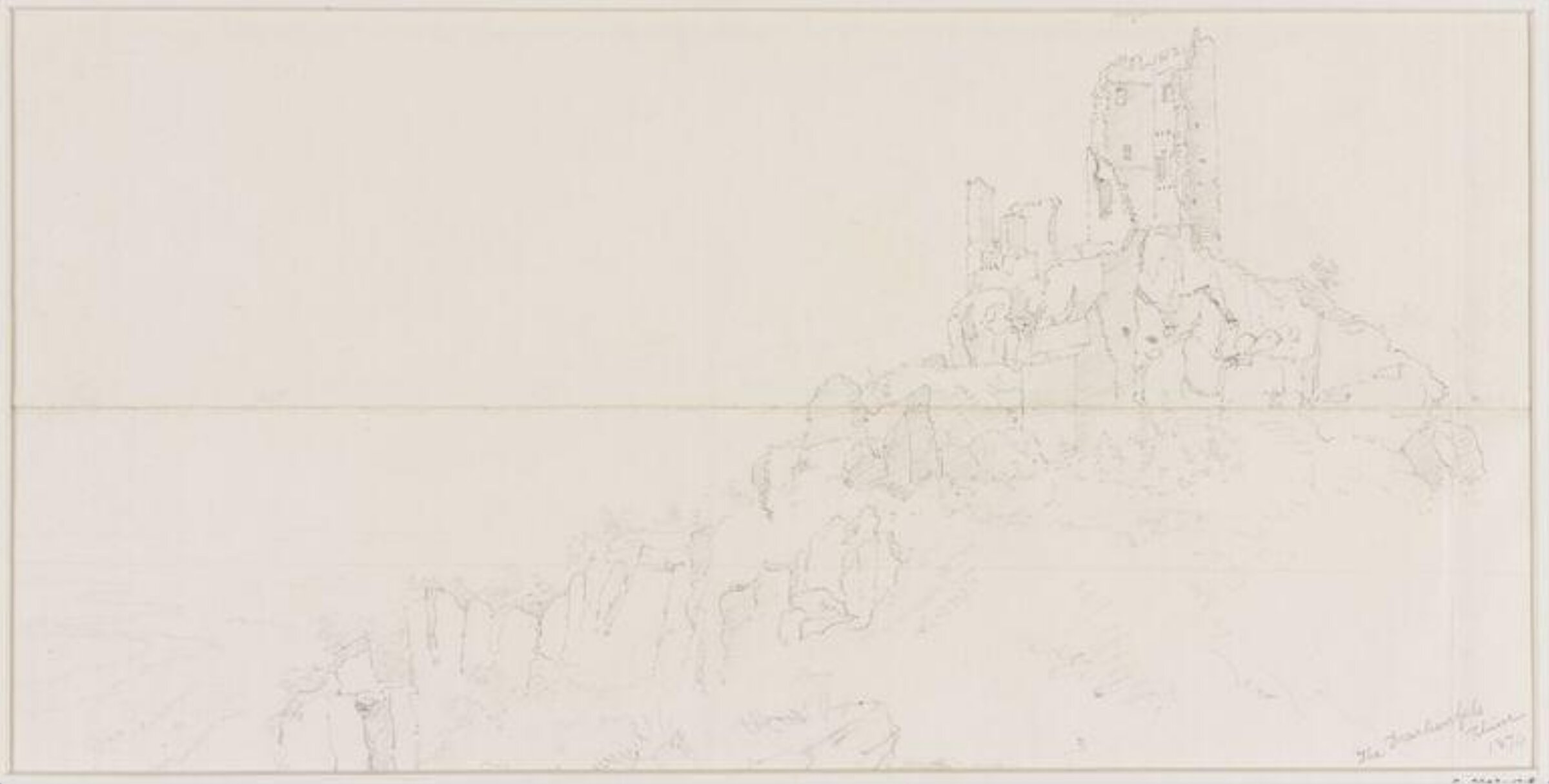 The Drachenfals, Rhine, Thomas Brittain Vacher, 1874