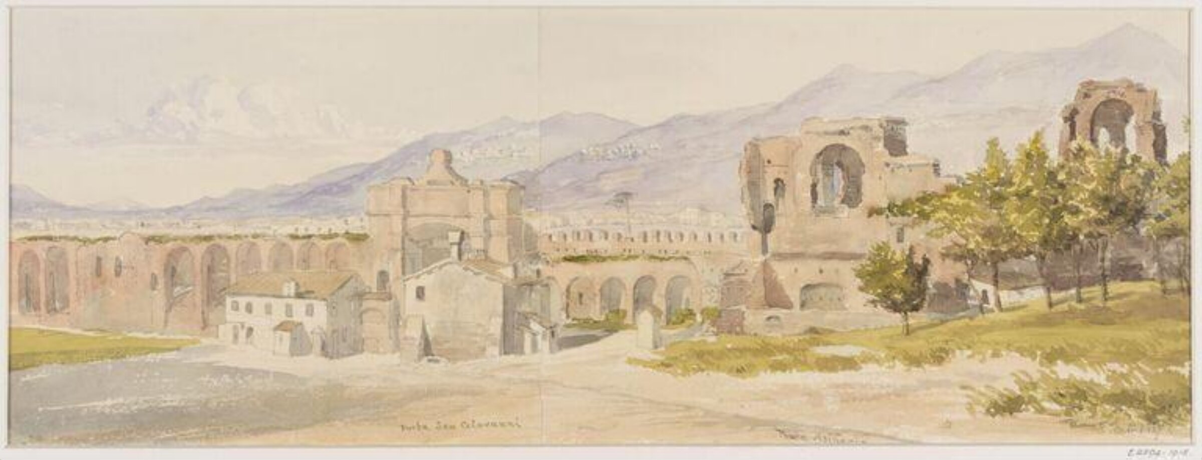 Porta San Giovanni and Porta Asinaria, Rome, Thomas Brittain Vacher, октябрь 1857