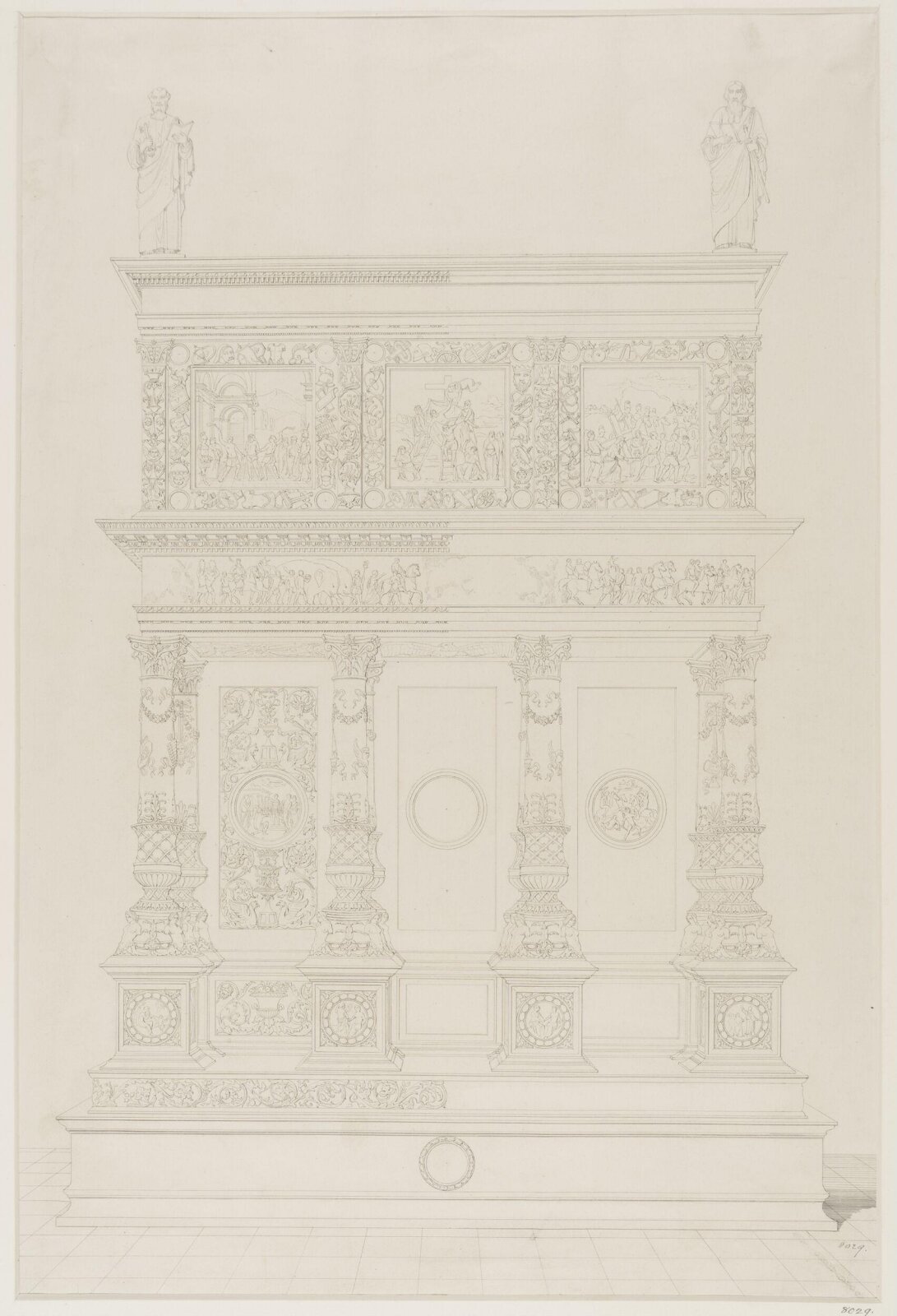 Drawing, Ludwig Wilhelm Heinrich Gruner, c. mid 19th century