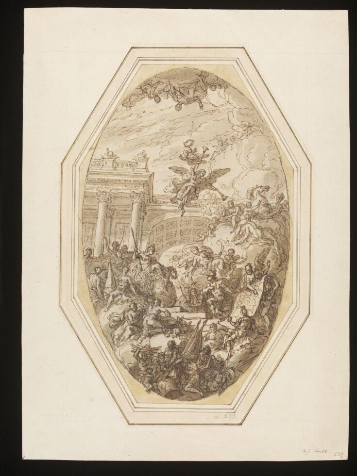 Design for the ceiling of the Great Hall at Blenheim top image