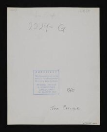 Photograph by Houston Rogers, portrait of Joan Carlyle, 1960 thumbnail 1