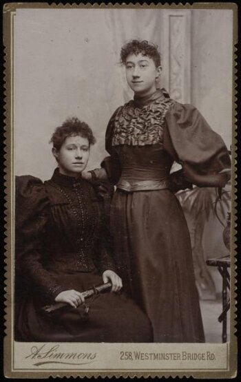 A portrait of two women