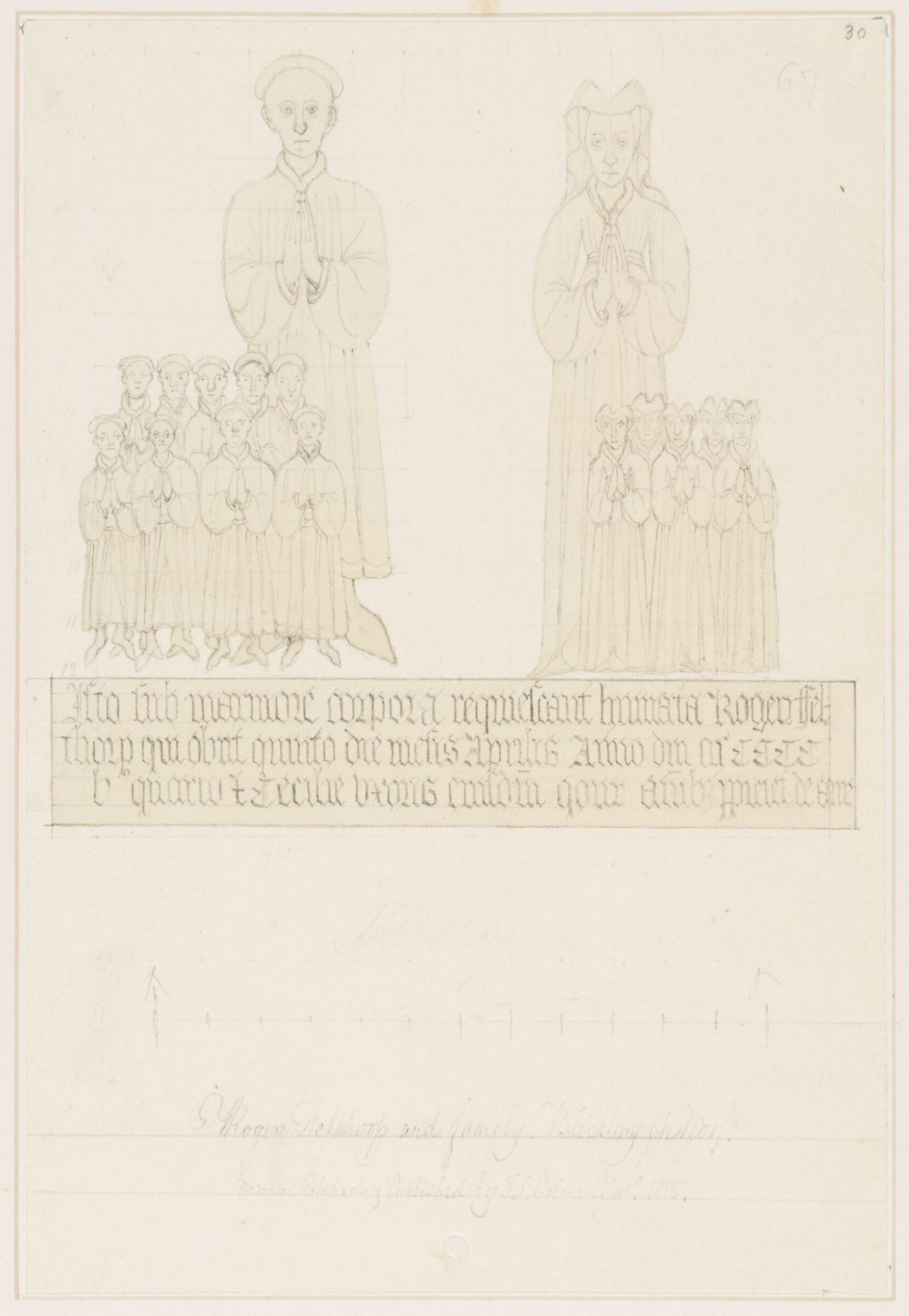Sepulchral Brasses in Norfolk and Suffolk, John Sell Cotman, ca. 1830s