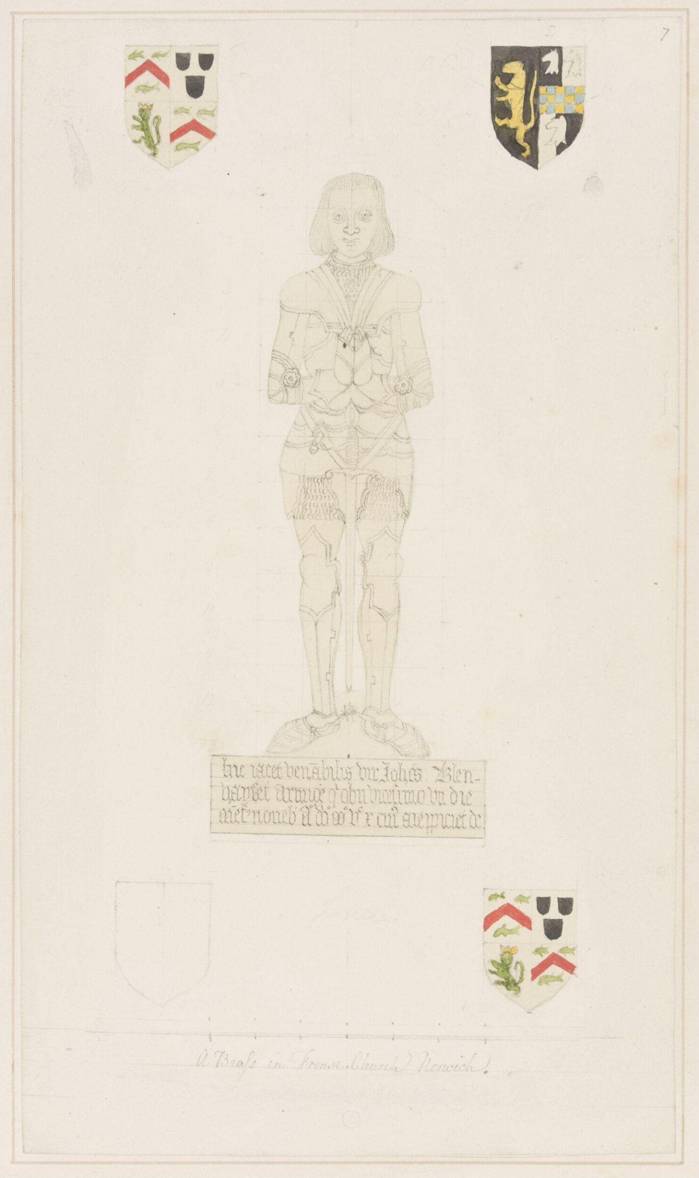 Sepulchral Brasses in Norfolk and Suffolk, John Sell Cotman, ca. 1830s
