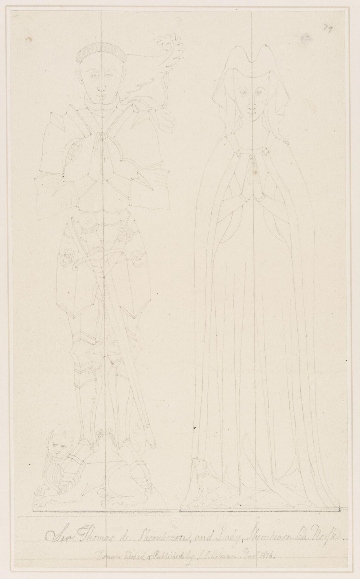 Sepulchral Brasses in Norfolk and Suffolk, John Sell Cotman, ca. 1830s