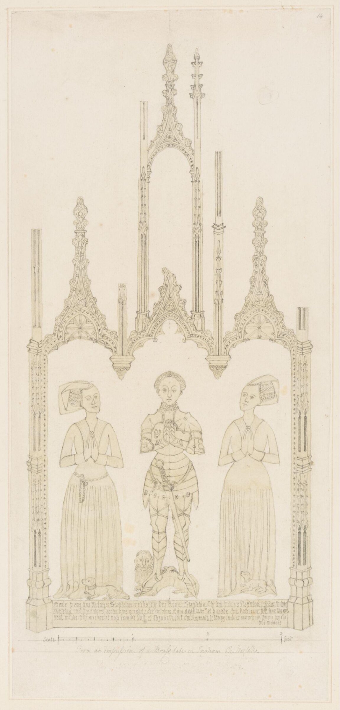 Sepulchral Brasses in Norfolk and Suffolk, John Sell Cotman, ca. 1830s