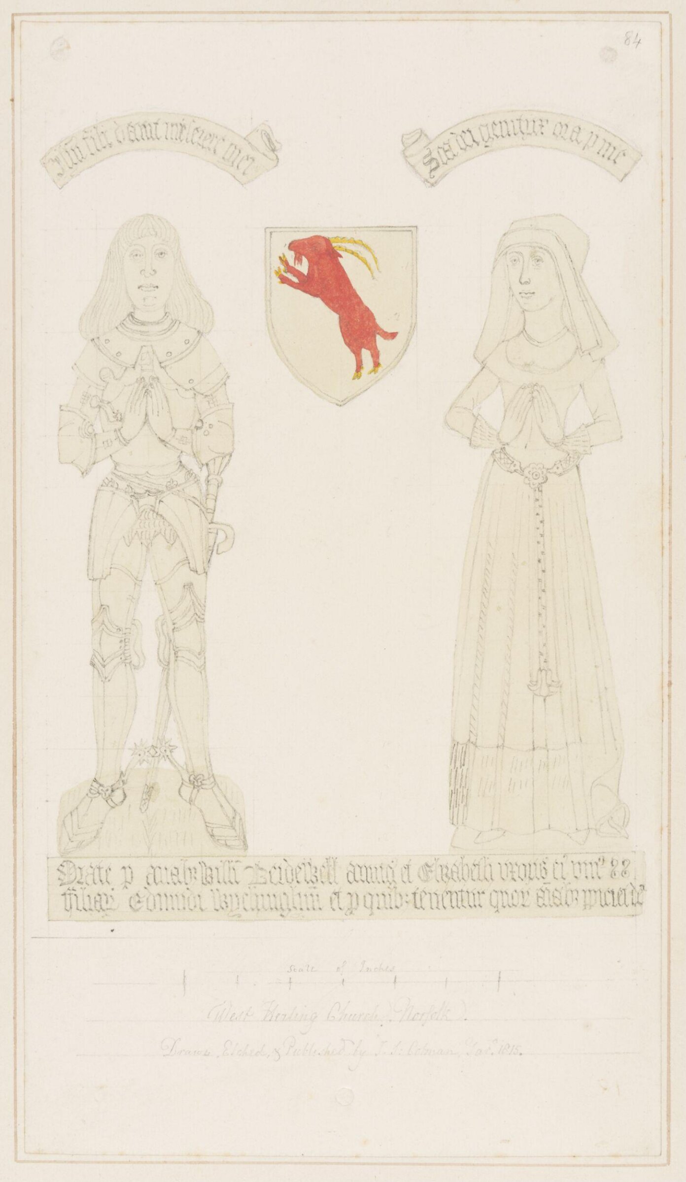 Sepulchral Brasses in Norfolk and Suffolk, John Sell Cotman, ca. 1830s