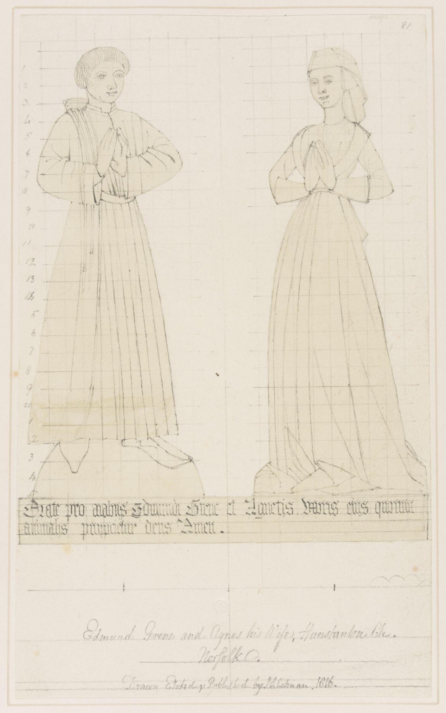 Sepulchral Brasses in Norfolk and Suffolk, John Sell Cotman, ca. 1830s