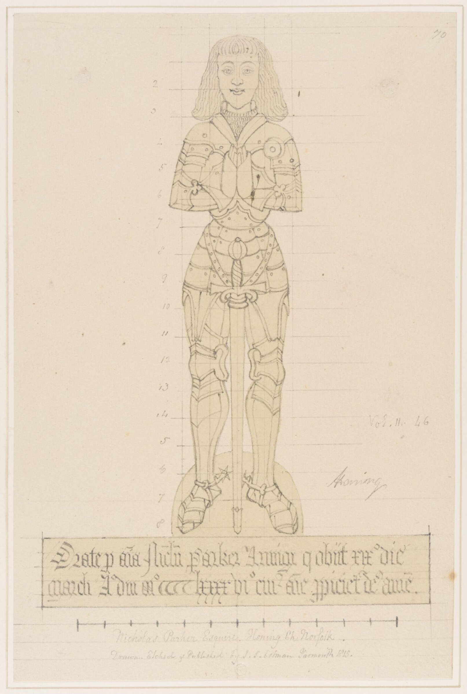 Sepulchral Brasses in Norfolk and Suffolk, John Sell Cotman, ca. 1830s