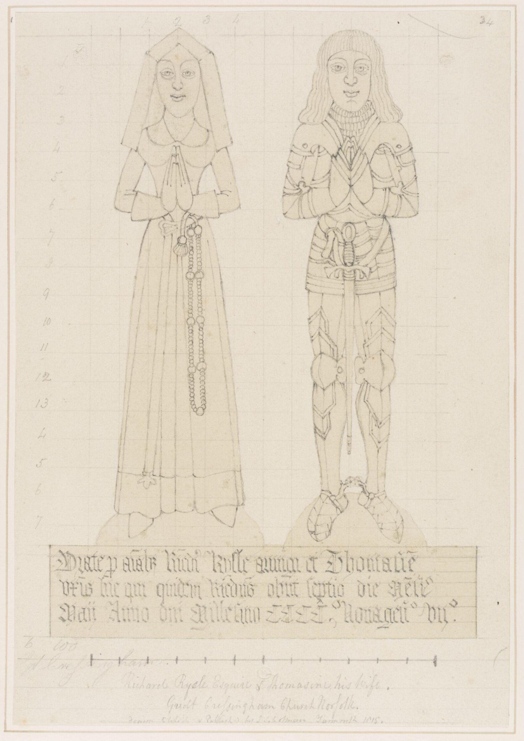 Sepulchral Brasses in Norfolk and Suffolk, John Sell Cotman, ca. 1830s