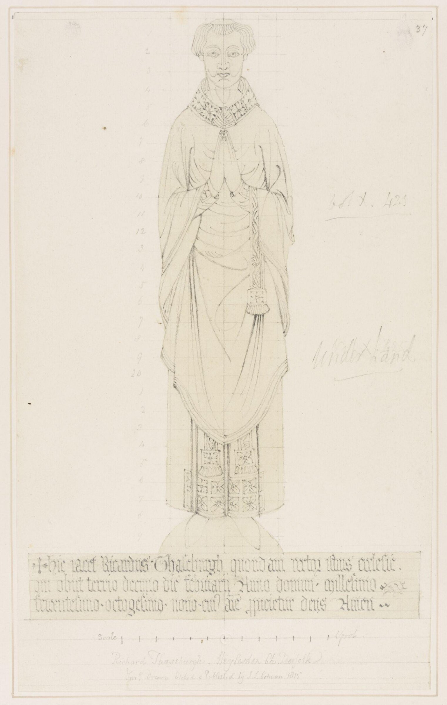Sepulchral Brasses in Norfolk and Suffolk, John Sell Cotman, ca. 1830s