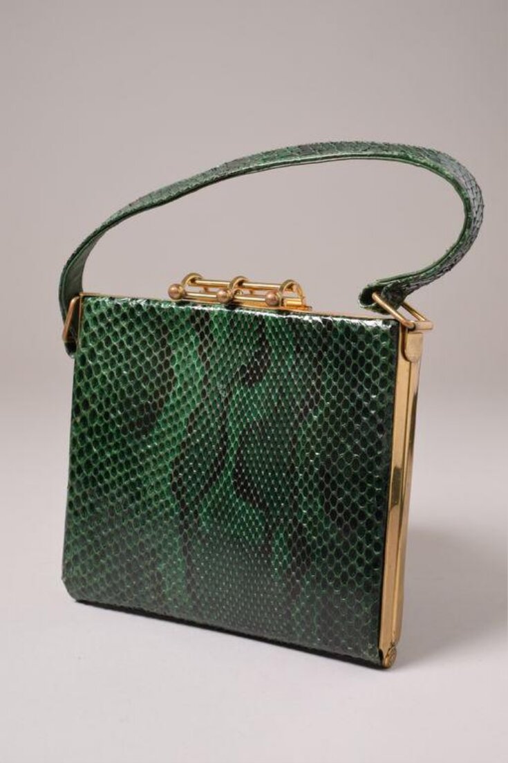 1 Green Elegant Fashion Vintage Crocodile Half Round Handbag