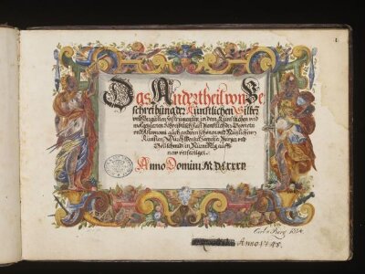 Das Andertheil von Beschreibung der kunstlichen Silber und Vergulten Instrumenten