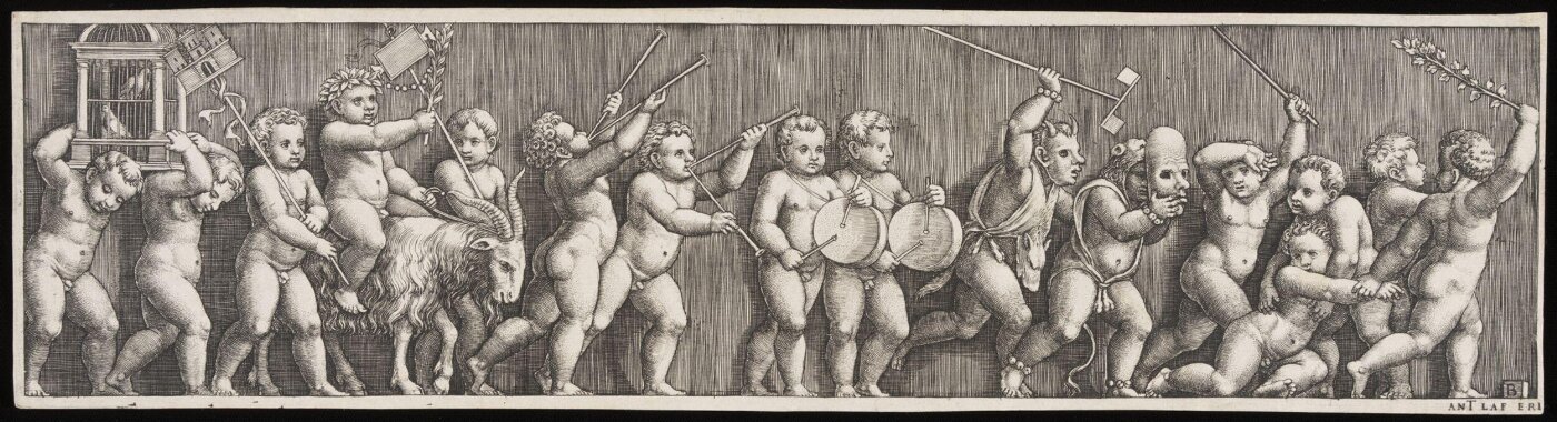 Raphael, Design for a frieze with sixteen amorini