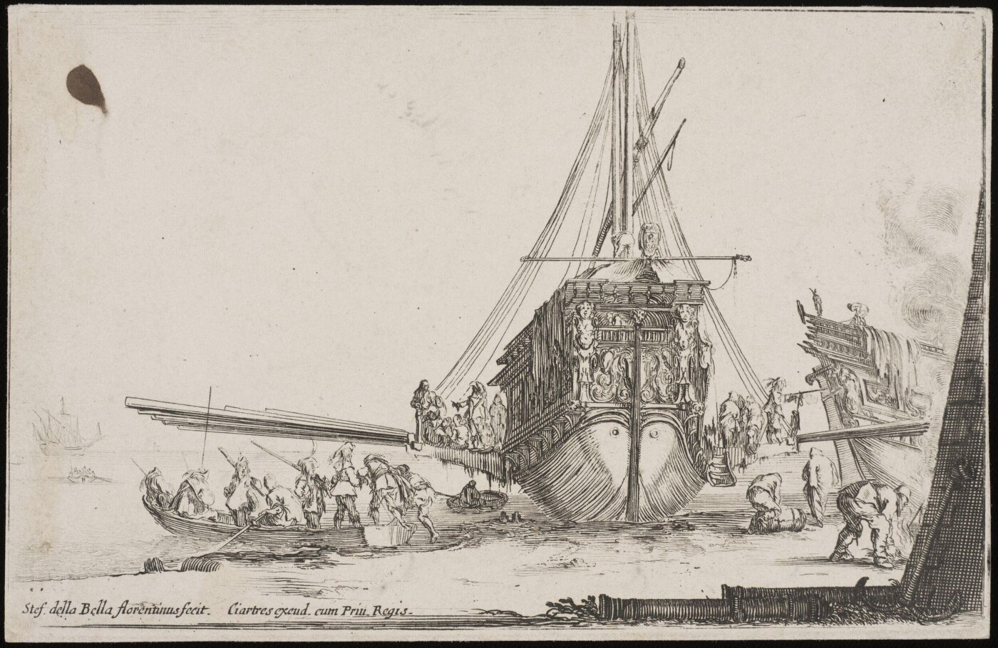 Stefano della Bella, Naval scene