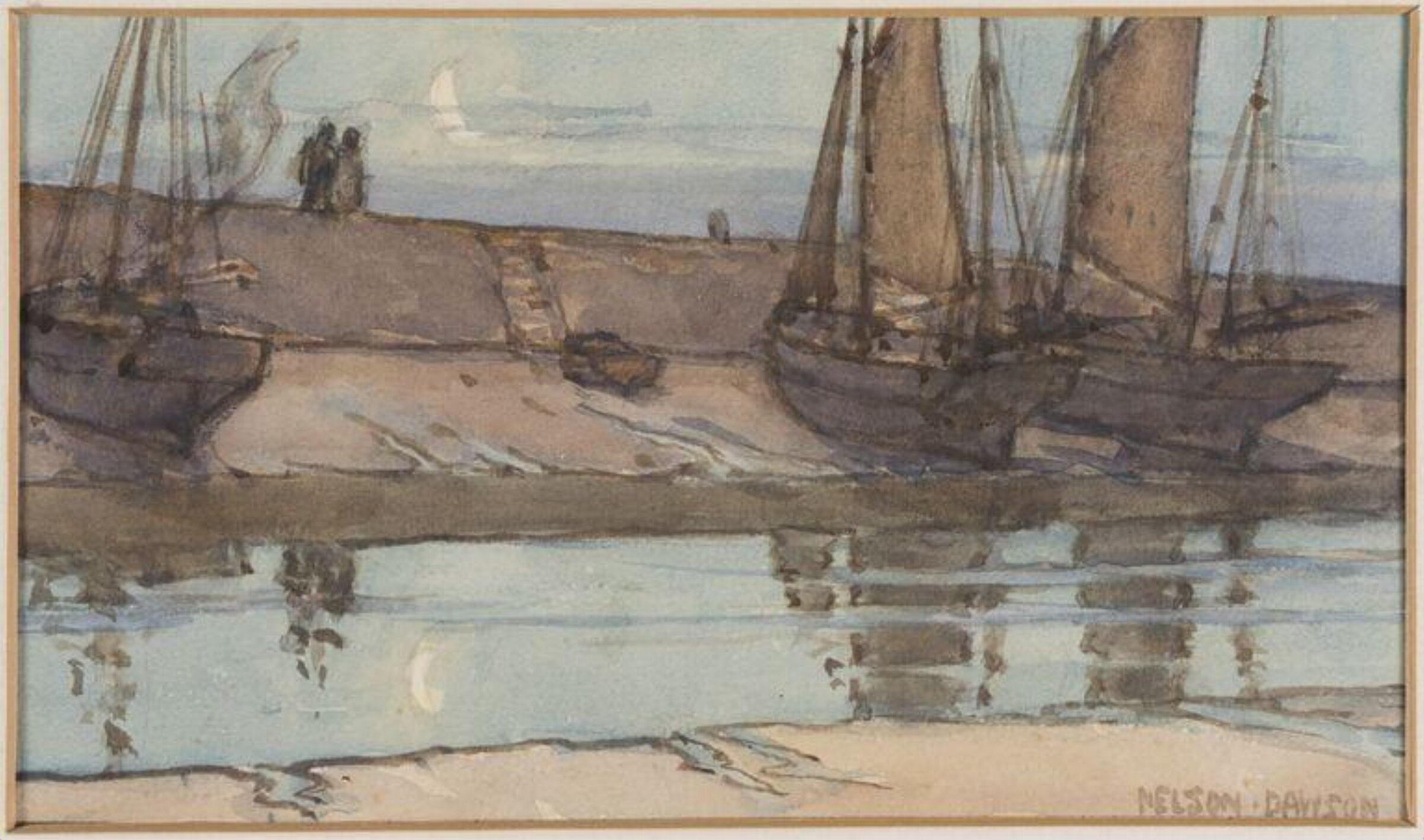 A Northern French Fishing Port, Nelson Ethelred Dawson