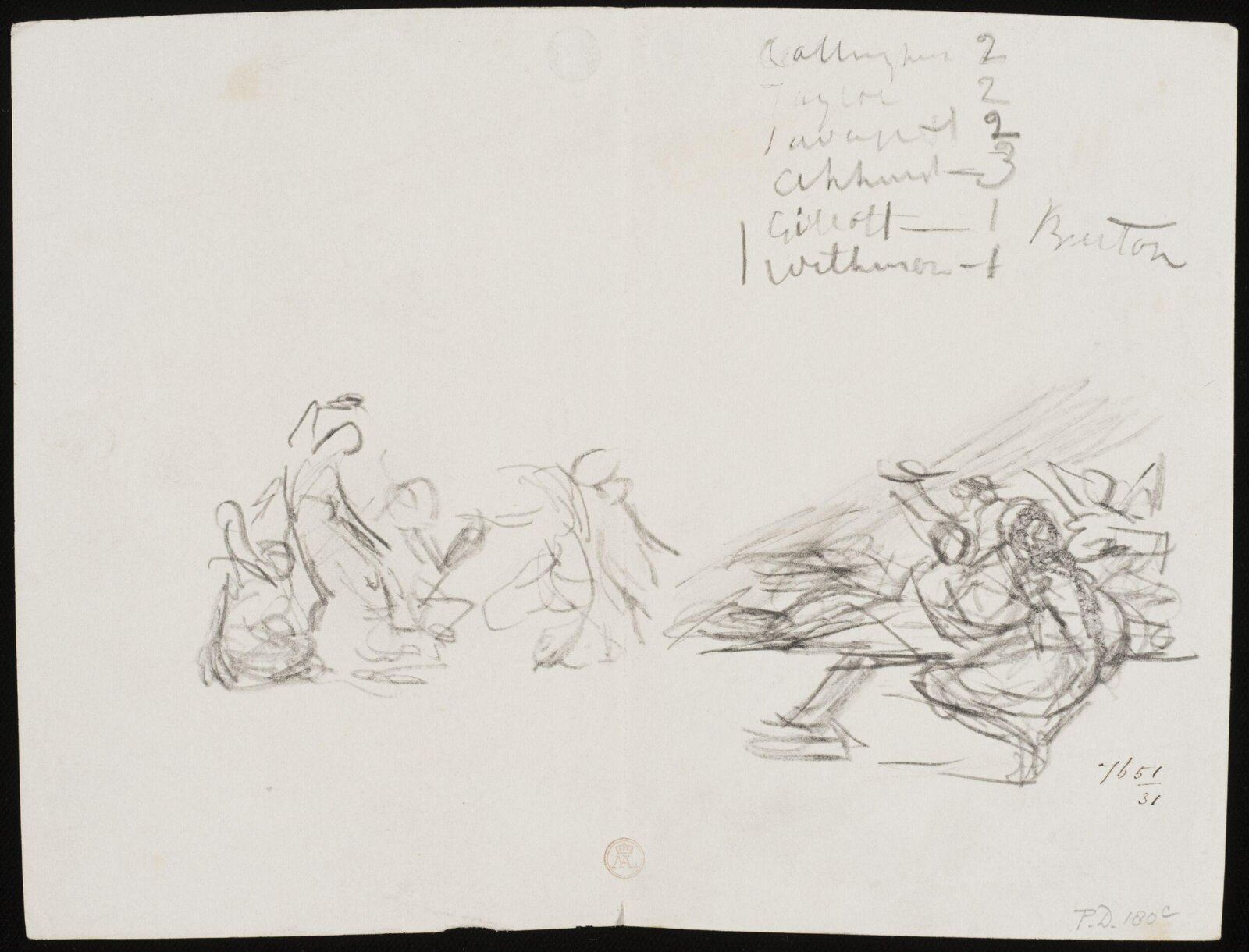 Drawing, William Etty, 1820-45