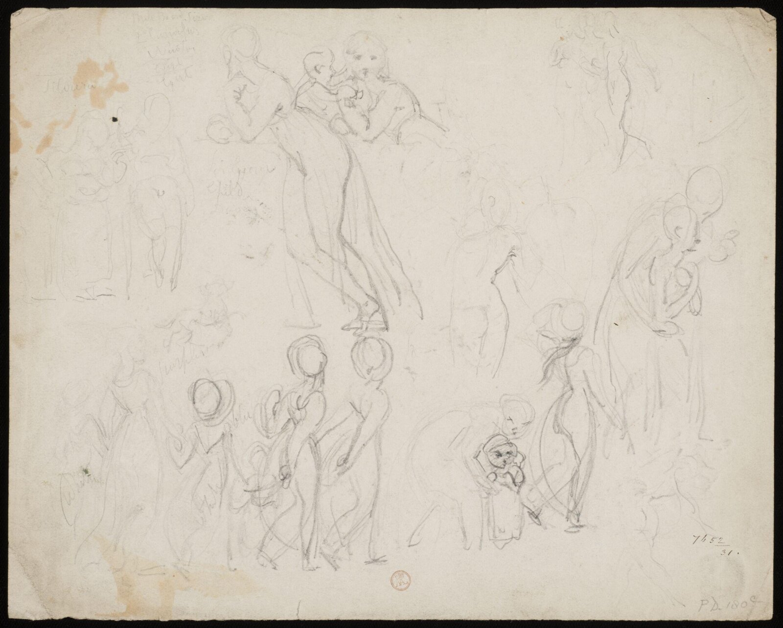 Drawing, William Etty, 1820-45