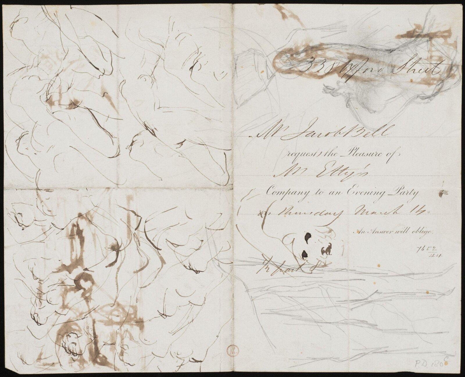Drawing, William Etty, 1820-45