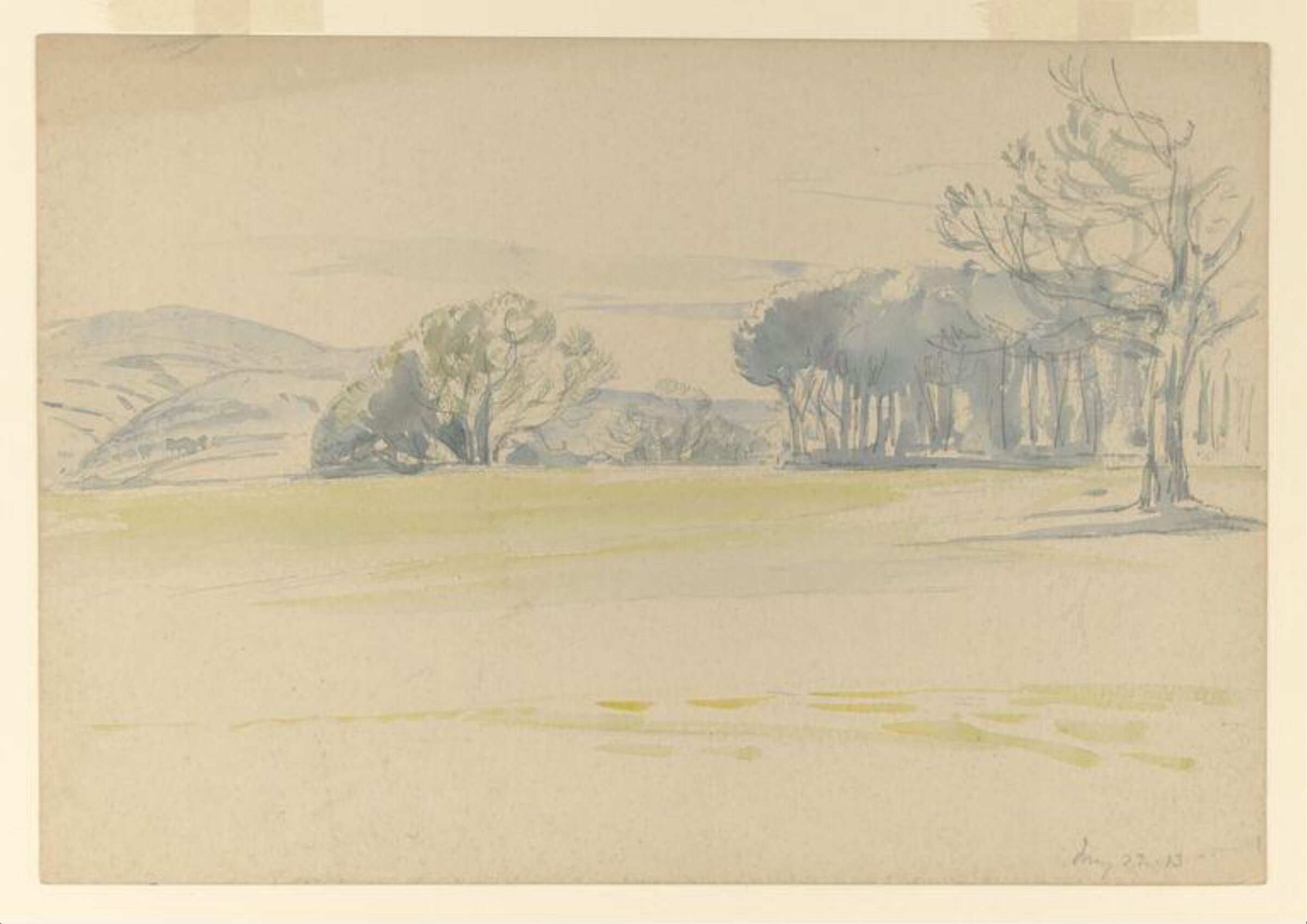Sketch of a landscape near Denbigh, Beatrix Potter, 23 May 1913