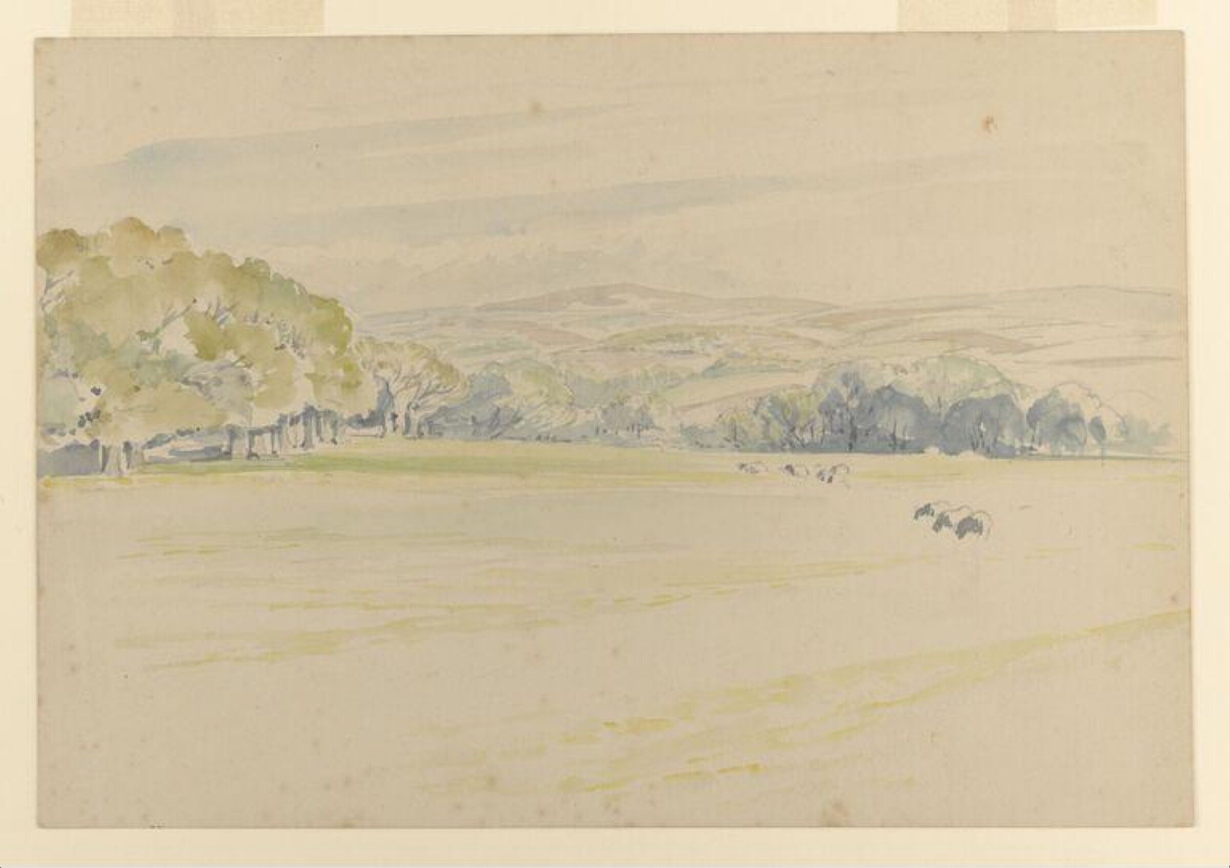 Sketch of a landscape near Denbigh, Beatrix Potter, Probably May 1913