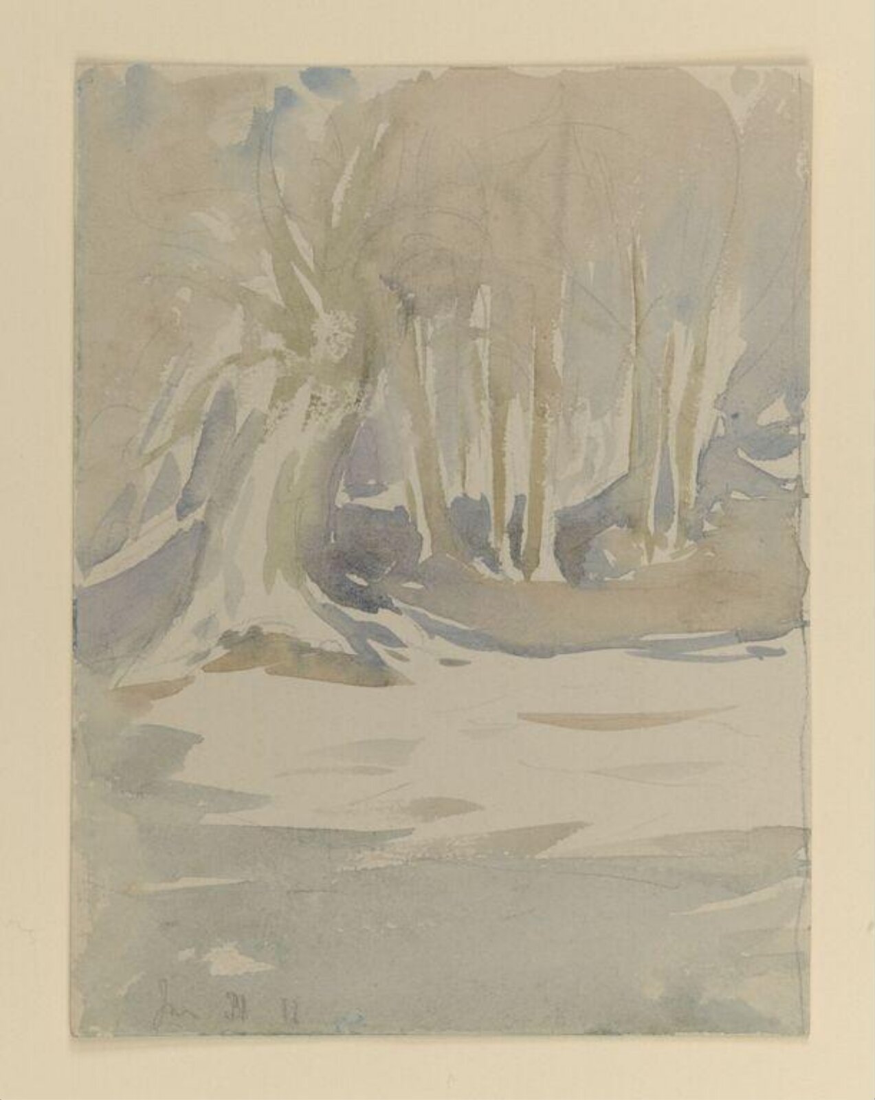 A clearing under snow, Beatrix Potter, 31st January 1911