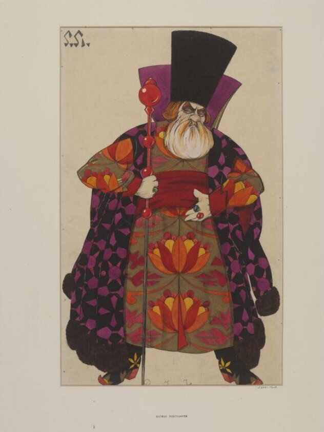 Design for the costumes of Ivan Khovansky in Mussorgsky's opera <i>Khovanshchina</i>