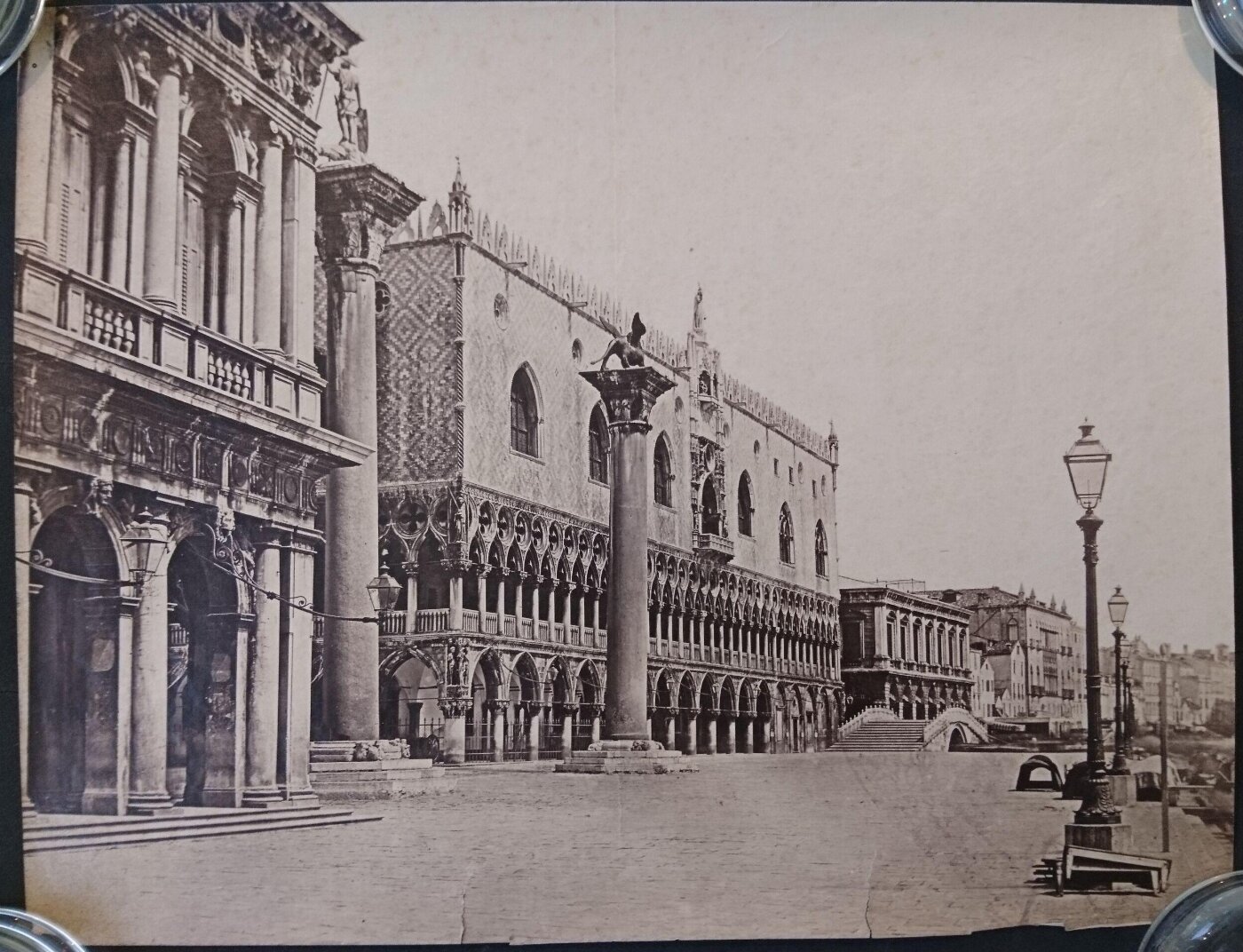 Unknown, Ducal Palace, Ponte della Paglia and Riva degli Schiavoni, seen from the corner of the Libreria Vecchia, Venice, Italy