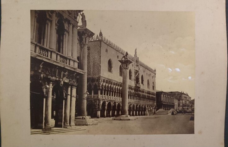 The Molo from the corner of the Libreria Vecchia looking east towards the Riva degli Schiavoni, Venice, Italy top image