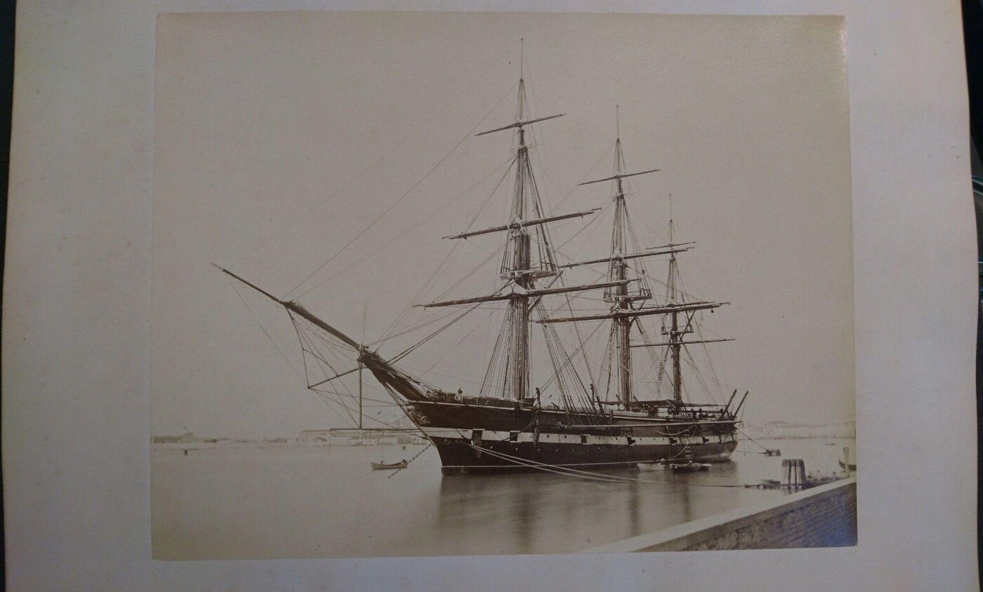 Unknown, Moored bark (sailing ship with three masts), moored, Venice, Italy
